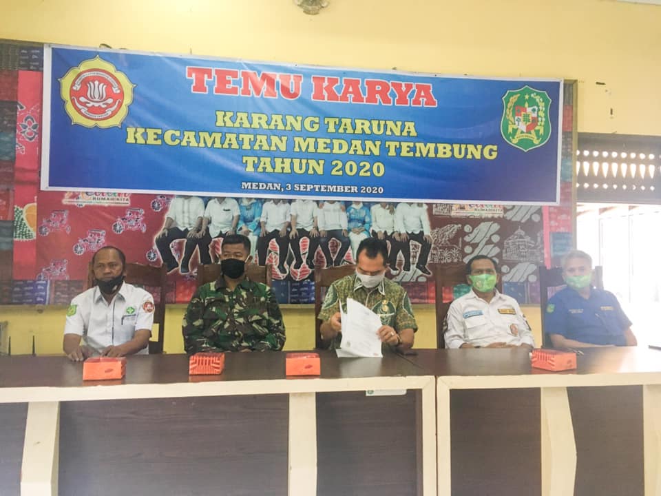 TEMU KARANG TARUNA KECAMATAN MEDAN TEMBUNG 2020, KAMIS (3/9) DI AULA KANTOR CAMAT MEDAN TEMBUNG